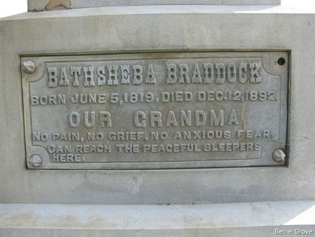 BRADDOCK, BATHSHEBA - Marshall County, Iowa | BATHSHEBA BRADDOCK 