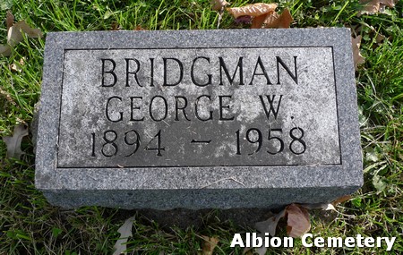 BRIDGMAN, GEORGE WATSON - Marshall County, Iowa | GEORGE WATSON BRIDGMAN 