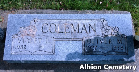 COLEMAN, OLIVER MAHLON - Marshall County, Iowa | OLIVER MAHLON COLEMAN 