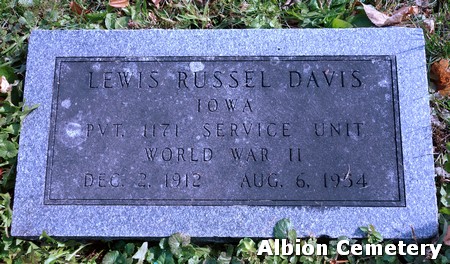 DAVIS, LEWIS RUSSEL - Marshall County, Iowa | LEWIS RUSSEL DAVIS 