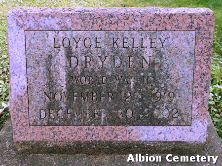 DRYDEN, LOYCE KELLEY - Marshall County, Iowa | LOYCE KELLEY DRYDEN 