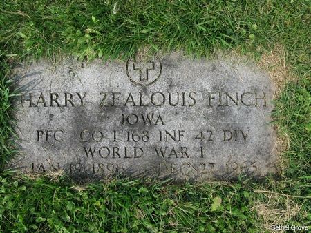FINCH, HARRY ZEALOUIS - Marshall County, Iowa | HARRY ZEALOUIS FINCH 