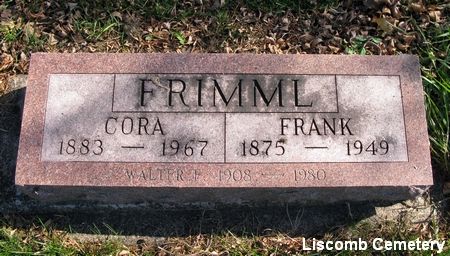FRIMML, CORA - Marshall County, Iowa | CORA FRIMML 