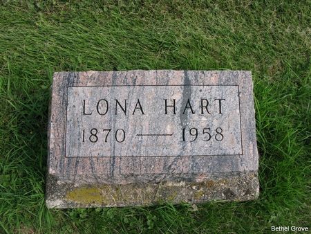 HART, LONA - Marshall County, Iowa | LONA HART 