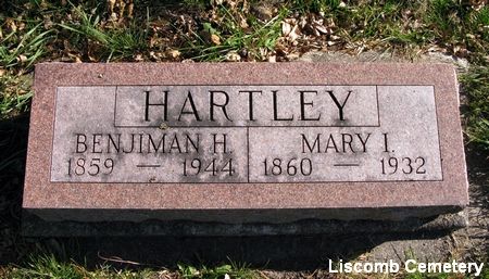 HARTLEY, BENJIMAN H. - Marshall County, Iowa | BENJIMAN H. HARTLEY 