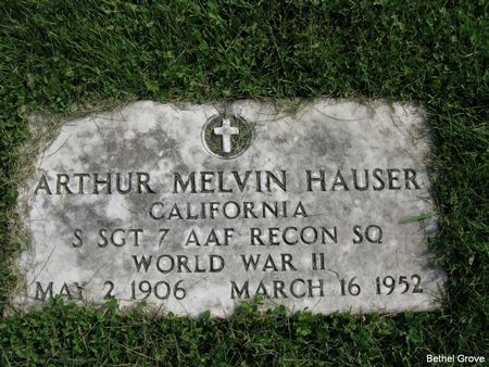 HAUSER, ARTHUR MELVIN - Marshall County, Iowa | ARTHUR MELVIN HAUSER 