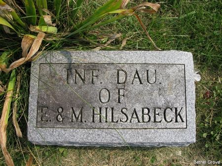 HILSABECK, INFANT DAUGHTER - Marshall County, Iowa | INFANT DAUGHTER HILSABECK 