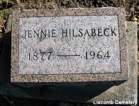HILSABECK, JENNIE - Marshall County, Iowa | JENNIE HILSABECK 