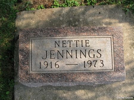 HILSABECK JENNINGS, NETTIE - Marshall County, Iowa | NETTIE HILSABECK JENNINGS 