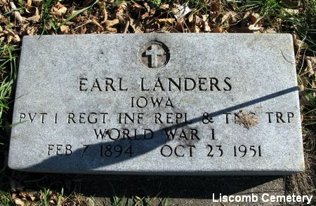 LANDERS, EARL - Marshall County, Iowa | EARL LANDERS 