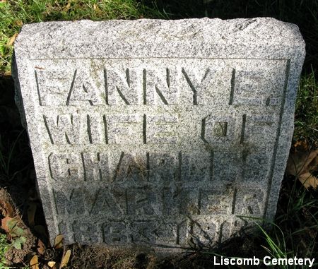 MARKER, FANNY E. - Marshall County, Iowa | FANNY E. MARKER 