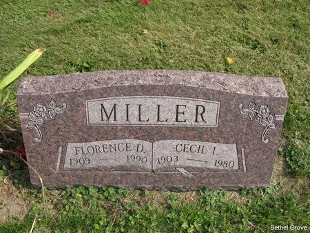 CLAY MILLER, FLORENCE D. - Marshall County, Iowa | FLORENCE D. CLAY MILLER 