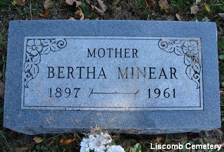MINEAR, BERTHA - Marshall County, Iowa | BERTHA MINEAR 