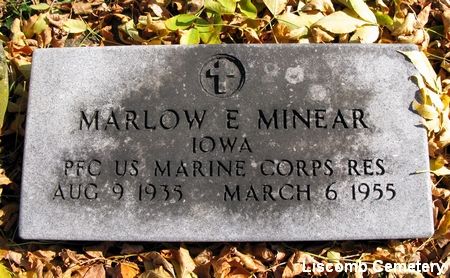MINEAR, MARLOW E. - Marshall County, Iowa | MARLOW E. MINEAR 