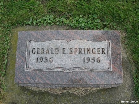 SPRINGER, GERALD E. - Marshall County, Iowa | GERALD E. SPRINGER 