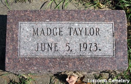 TAYLOR, MADGE - Marshall County, Iowa | MADGE TAYLOR 