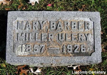 BARBER ULERY, MARY - Marshall County, Iowa | MARY BARBER ULERY 