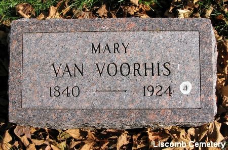 VAN VOORHIS, MARY - Marshall County, Iowa | MARY VAN VOORHIS 