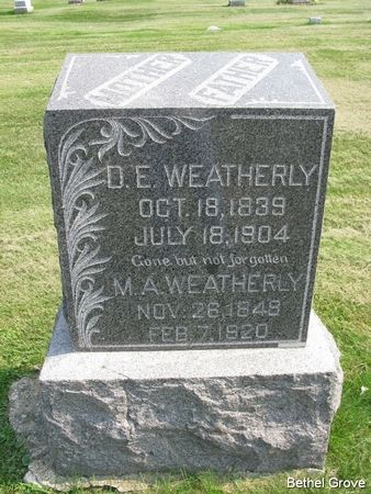 WEATHERLY, MARY ANN - Marshall County, Iowa | MARY ANN WEATHERLY 