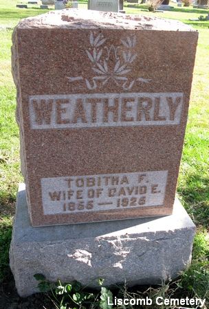 ARNOLD WEATHERLY, TOBITHA FRANCES - Marshall County, Iowa | TOBITHA FRANCES ARNOLD WEATHERLY 