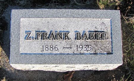 BAKER, Z FRANK - Mills County, Iowa | Z FRANK BAKER 