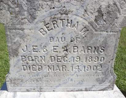 BARNES, BERTHA M - Mills County, Iowa | BERTHA M BARNES 