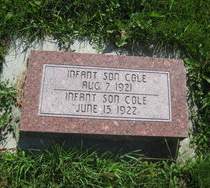COLE, INFANT SON - Mills County, Iowa | INFANT SON COLE 
