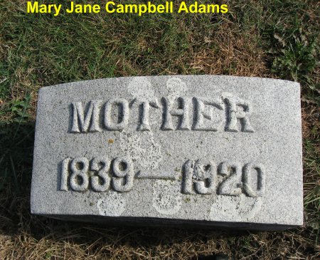 ADAMS, MARY JANE - Mitchell County, Iowa | MARY JANE ADAMS 