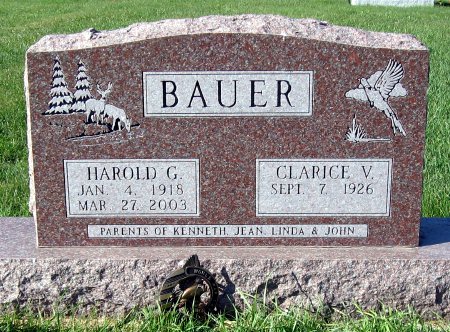 BAUER, HAROLD G. - Mitchell County, Iowa | HAROLD G. BAUER 