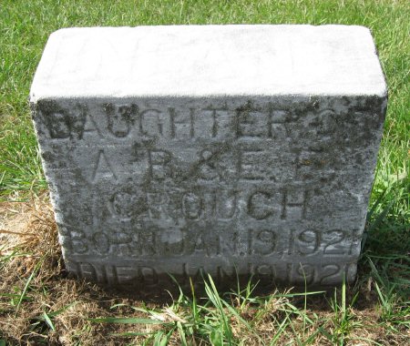 CROUCH, BABY DAUGHTER - Mitchell County, Iowa | BABY DAUGHTER CROUCH 