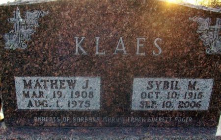 KLAES, MATHEW JOSEPH  - Mitchell County, Iowa | MATHEW JOSEPH  KLAES 