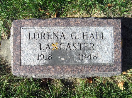 HALL LANCASTER, LORENA G. - Mitchell County, Iowa | LORENA G. HALL LANCASTER 