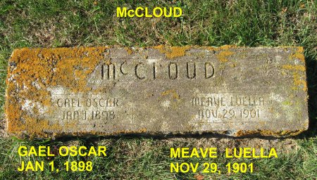 MCCLOUD, MEAVE LUELLA - Mitchell County, Iowa | MEAVE LUELLA MCCLOUD 