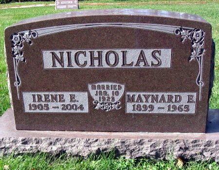 NICHOLAS, IRENE E. - Mitchell County, Iowa | IRENE E. NICHOLAS 