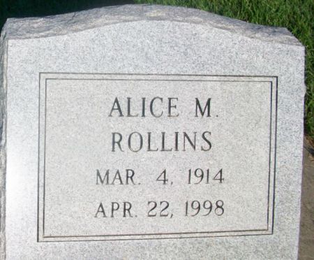 ROLLINS, ALICE M. - Mitchell County, Iowa | ALICE M. ROLLINS 