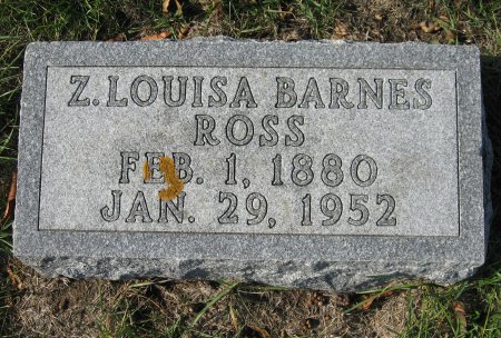 BARNES ROSS, Z. LOUISA - Mitchell County, Iowa | Z. LOUISA BARNES ROSS 