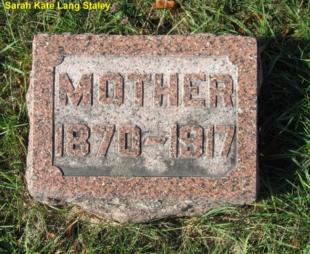 LANG STALEY, SARAH KATE - Mitchell County, Iowa | SARAH KATE LANG STALEY 