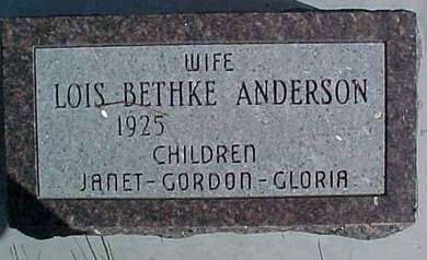 ANDERSON, LOIS JANET - Monona County, Iowa | LOIS JANET ANDERSON 