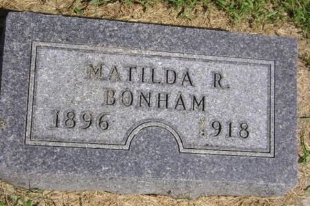 BONHAM, MATILDA R - Monona County, Iowa | MATILDA R BONHAM 