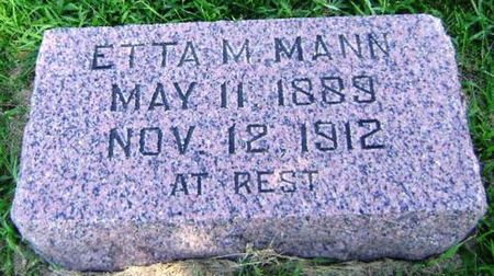 MANN, ETTA M - Monona County, Iowa | ETTA M MANN 