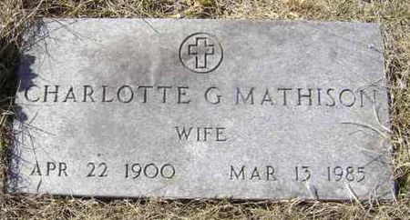 MATHISON, CHARLOTTE G - Monona County, Iowa | CHARLOTTE G MATHISON 