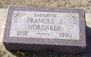 NORDAKER, FRANCES J - Monona County, Iowa | FRANCES J NORDAKER 