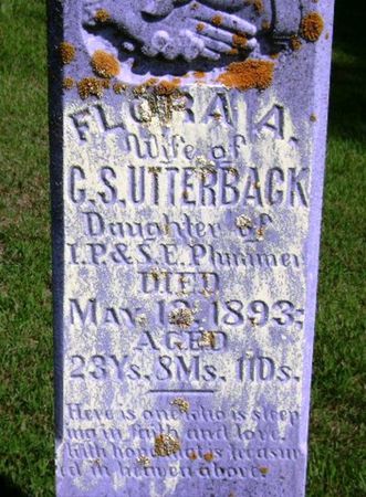 UTTERBACK, FLORA A - Monona County, Iowa | FLORA A UTTERBACK 