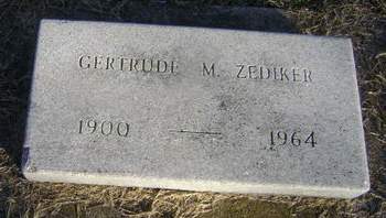 ZEDIKER, GERTRUDE M - Monona County, Iowa | GERTRUDE M ZEDIKER 