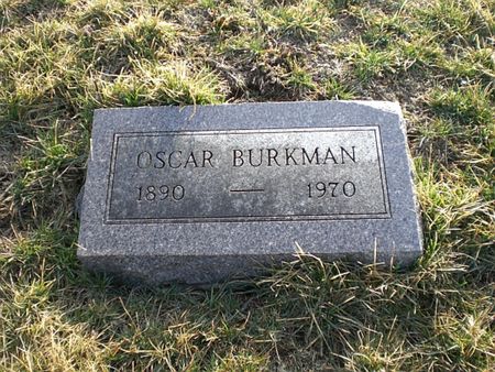 BURKMAN, OSCAR - Monroe County, Iowa | OSCAR BURKMAN 