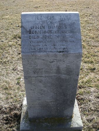 DEMOSS, FRANCIS JANE - Monroe County, Iowa | FRANCIS JANE DEMOSS 