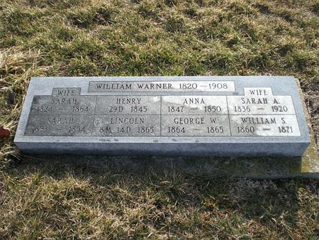 WARNER, SARAH A. - Monroe County, Iowa | SARAH A. WARNER 