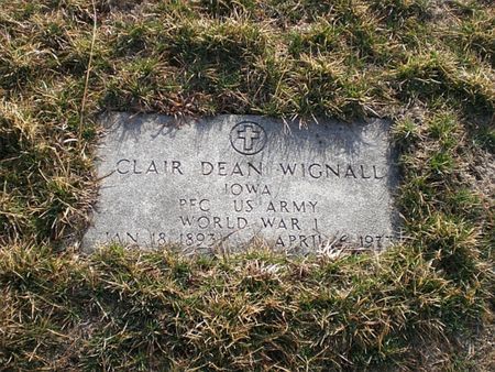 WIGNALL, CLAIR DEAN - Monroe County, Iowa | CLAIR DEAN WIGNALL 