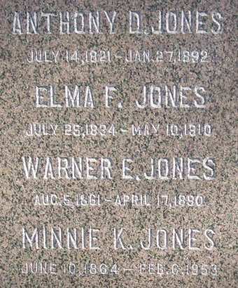 JONES, ELMA F. - Montgomery County, Iowa | ELMA F. JONES 