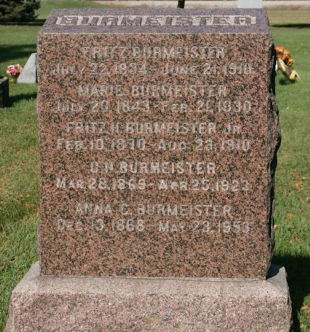 BURMEISTER, ANNA C. - Muscatine County, Iowa | ANNA C. BURMEISTER 